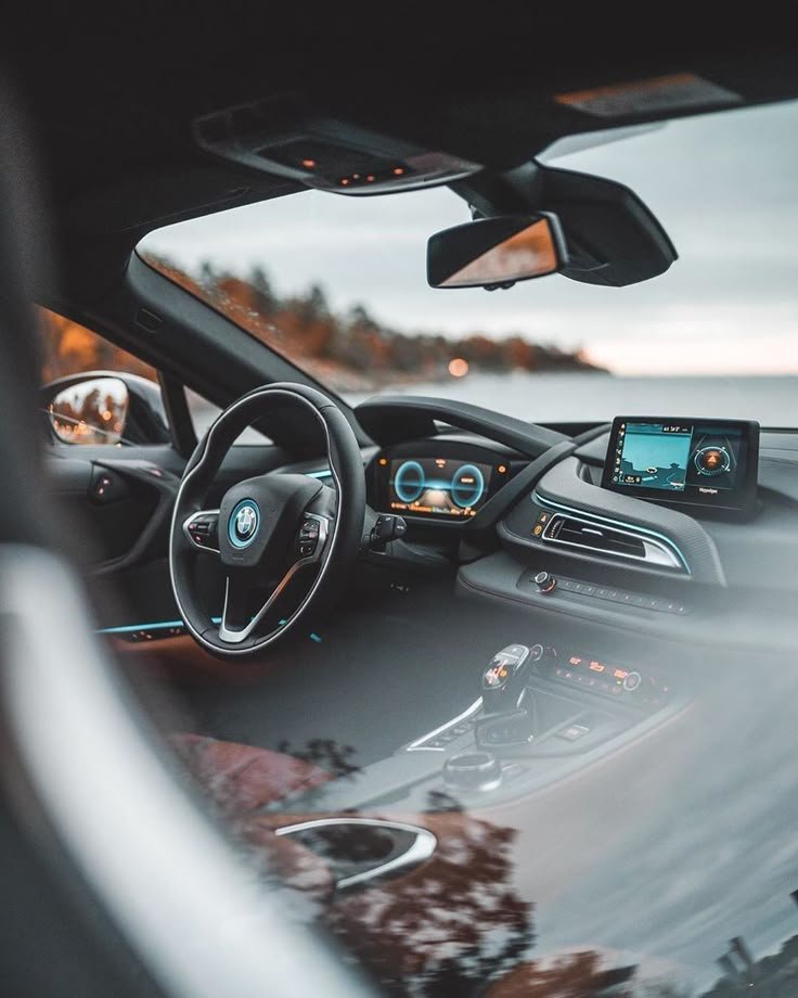 Interior de auto de lujo